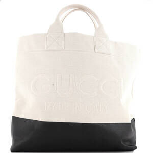 Gucci Logo Embossed Open Tote Canvas #230738G11B